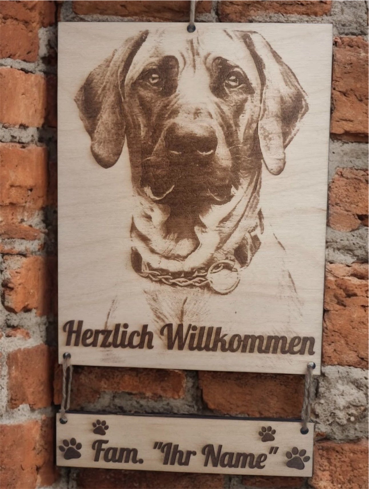 Türschild aus Holz - individuell gestaltbar