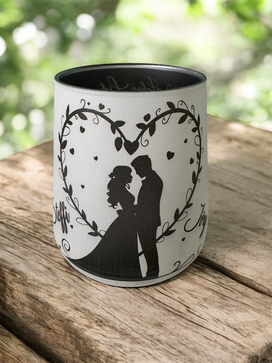 Teelichtglas zum Hochzeitstag