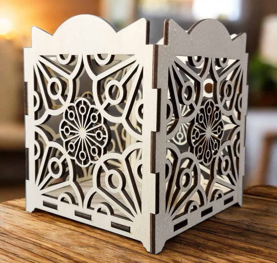 Holz Deko-Windlich Kerzenhalter Valentinstag Liebe