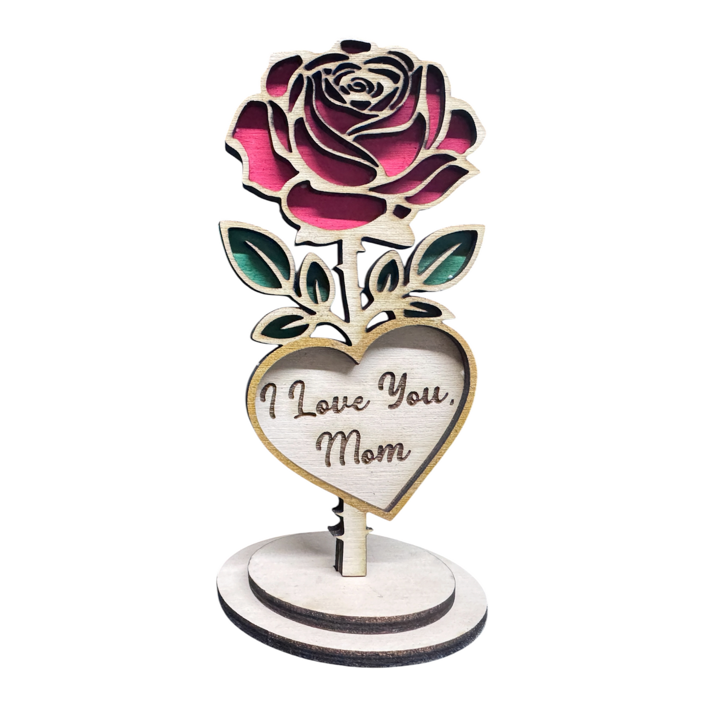 Liebevolles Muttertagsgeschenk aus Holz – Blumendesign mit Gravur