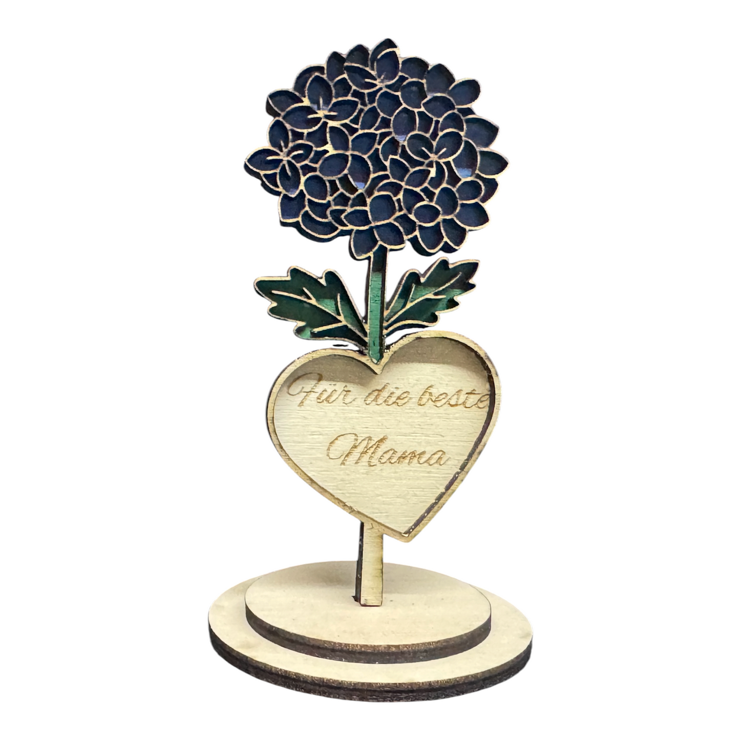 Liebevolles Muttertagsgeschenk aus Holz – Blumendesign mit Gravur