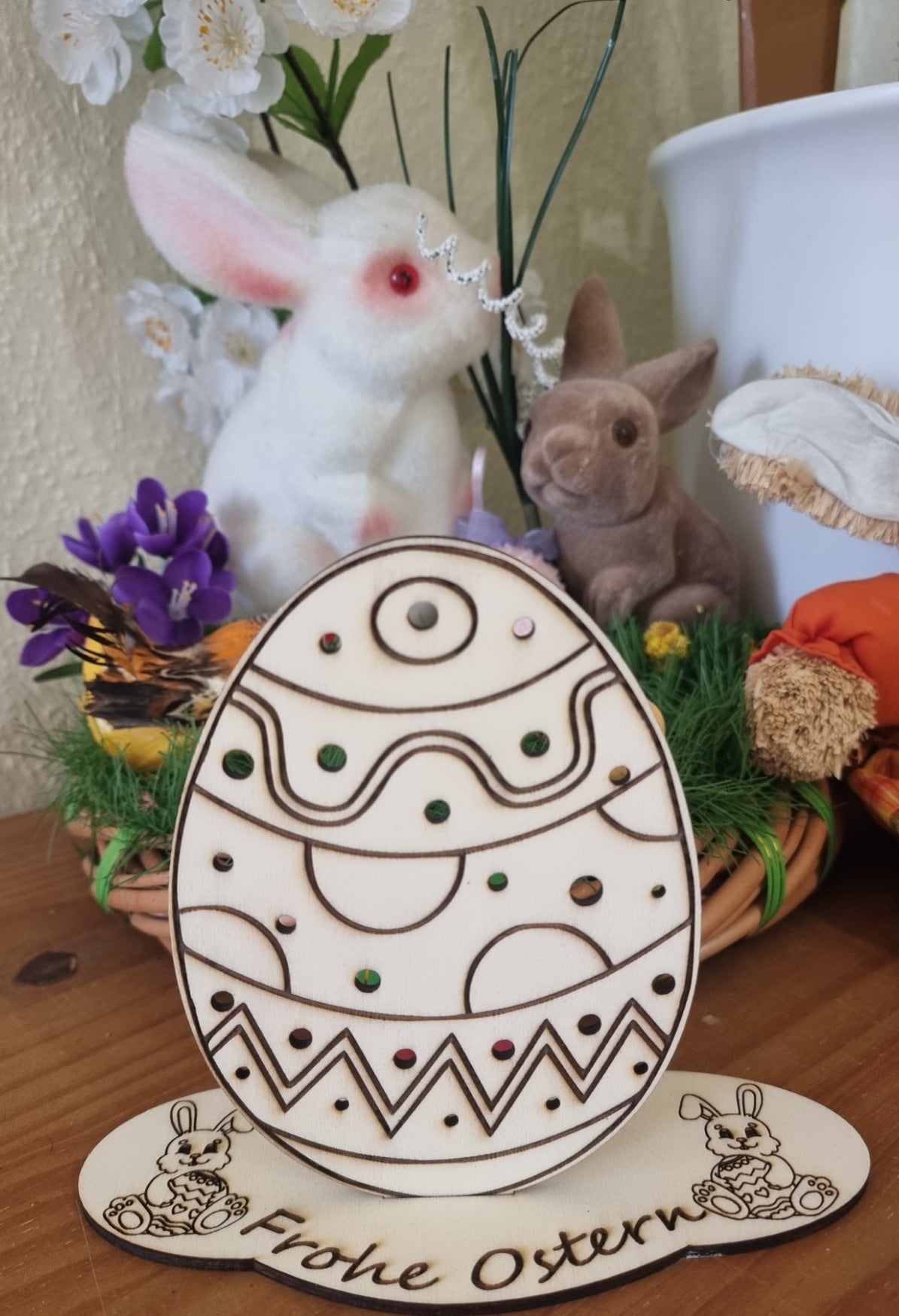 Ostern Teelichthalter, 18,5 cm x 9,5 cm x 15 cm