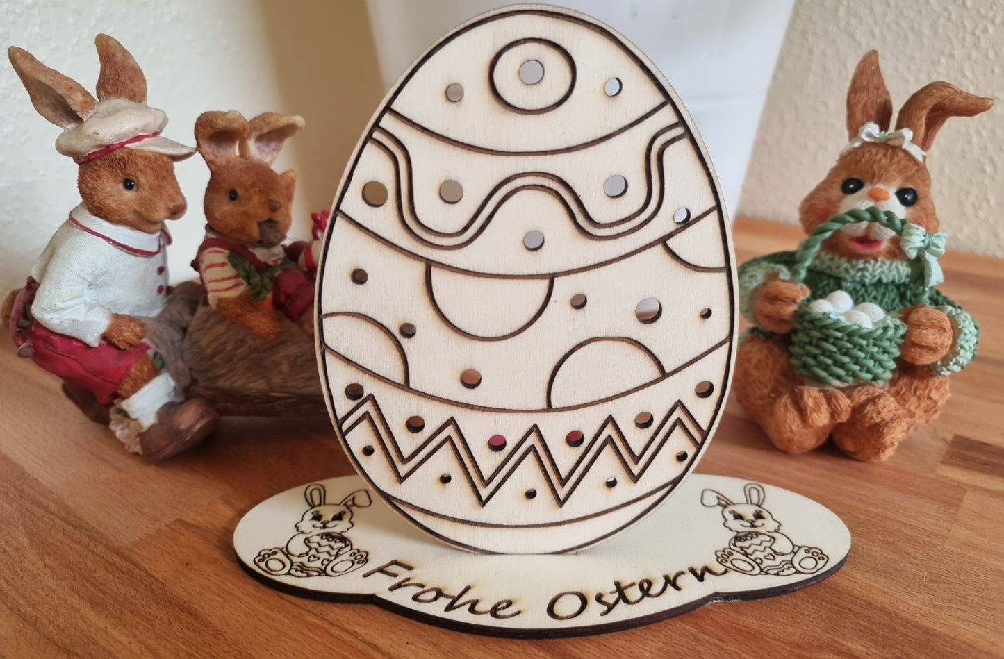 Ostern Teelichthalter, 18,5 cm x 9,5 cm x 15 cm